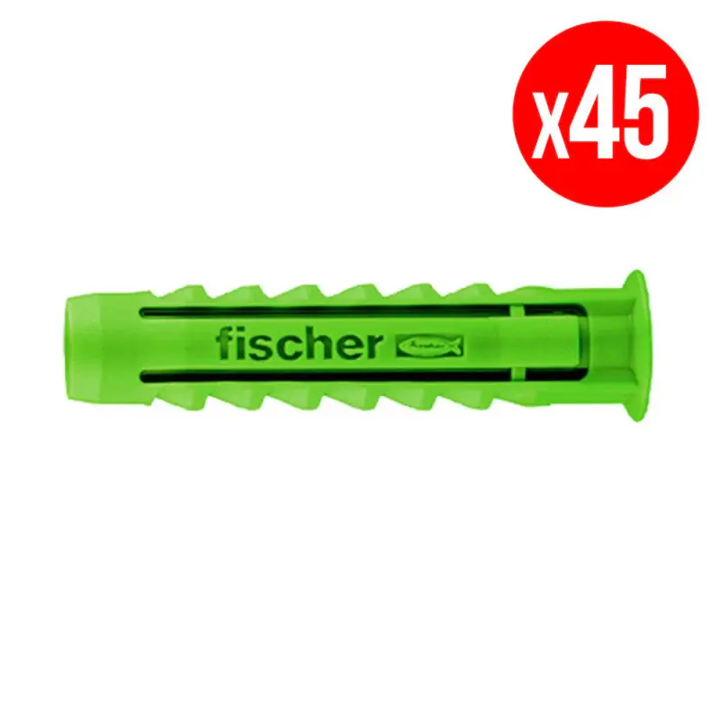 Vente Directe Boite de 45 chevilles à expansion FISCHER SX – vert