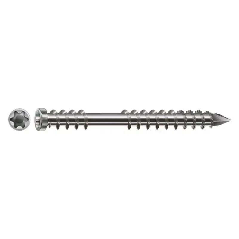 Expédition Rapide Vis à bois pour terrasse tête cylindrique filetage de fixation T-STAR plus T25 inox A2 (180 pcs)- SPAX