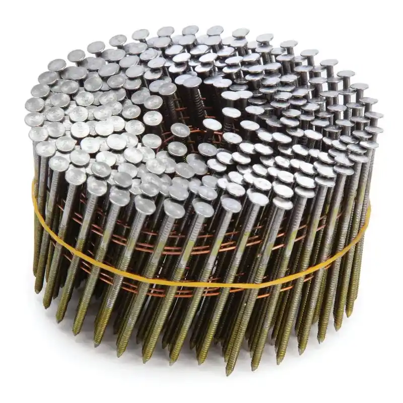 Soldes Boite de 4200 clous rouleau Plat 2.5X65mm Annelé Inox304 tête bombée lien plastique