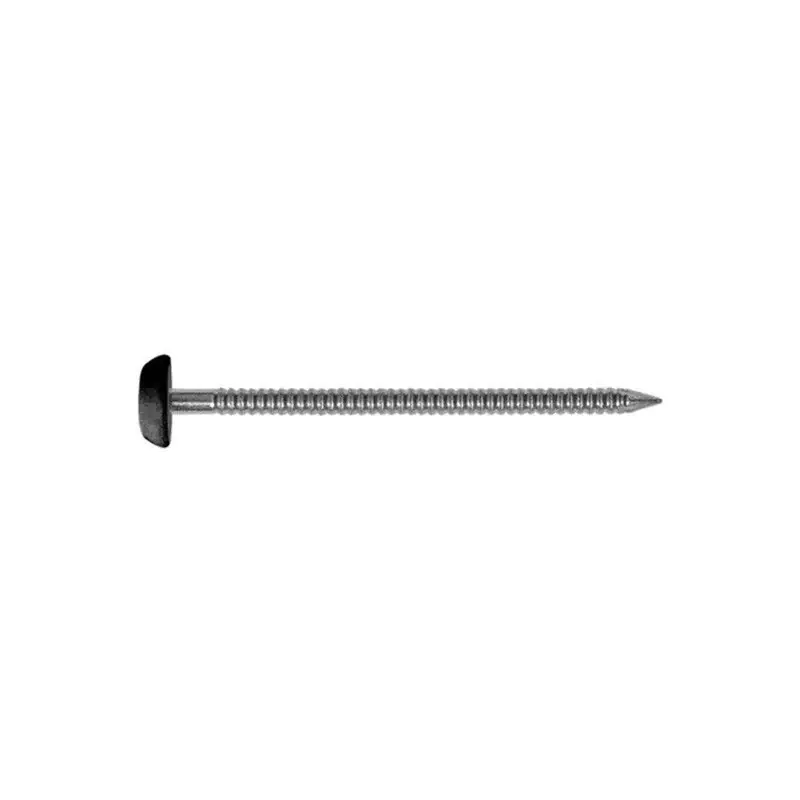Certifié Pointe Plastop Tête Ronde inox A4 NORFIX annelée Gris Anthracite