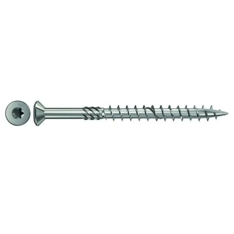 Top Vente Boîte de 200 vis de terrasse FISCHER TX inox tête fraisée/ filetage partiel 5,0 x 50 mm