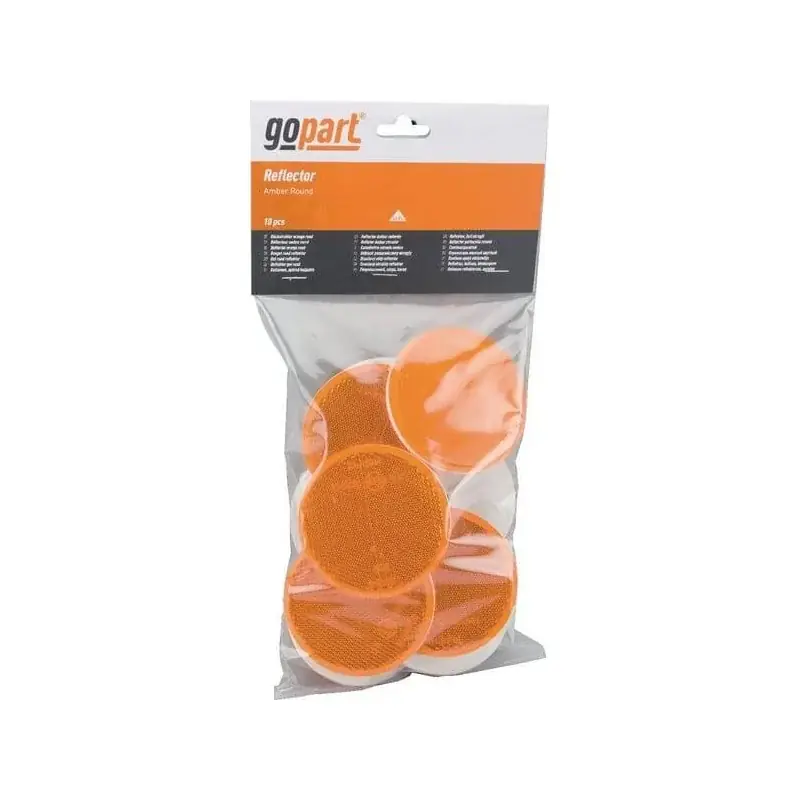 Offre Du Jour Catadioptre rond orange diamètre 75mm tige filetée GOPART LA75020