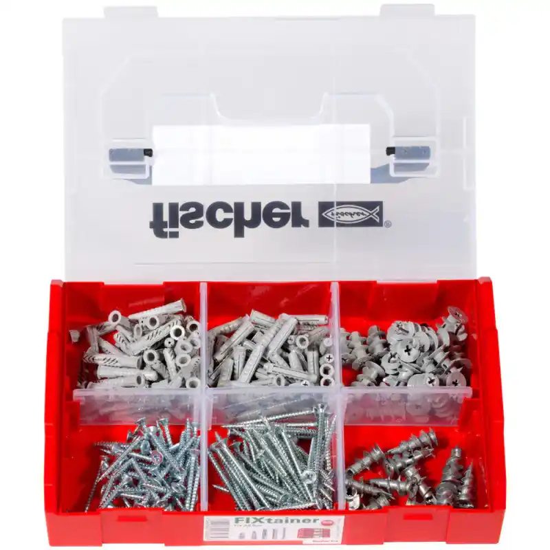 Boîte modulable FIXtainer tous matériaux FISCHER 534092 avec 240 chevilles UX, SX et GK avec vis Commander Maintenant