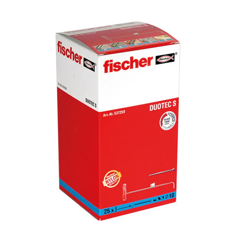 Seulement Aujourd'hui Boîte de 25 chevilles à bascule Duotec FISCHER 537259 nylon - 10 mm