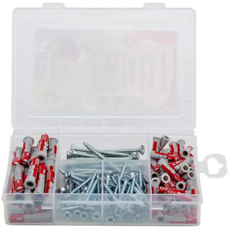 Expédition Rapide Boîte de 160 chevilles tous matériaux DuoPower et vis FISCHER 538622