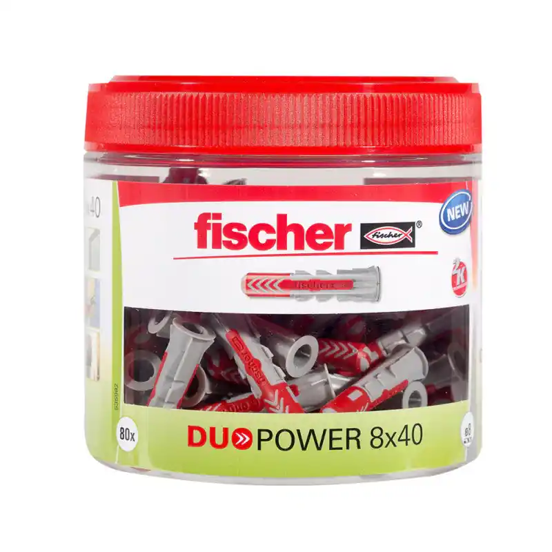 Commande En Gros Boîte de 80 chevilles bi-matière Duopower FISCHER 535982 8 x 40 mm