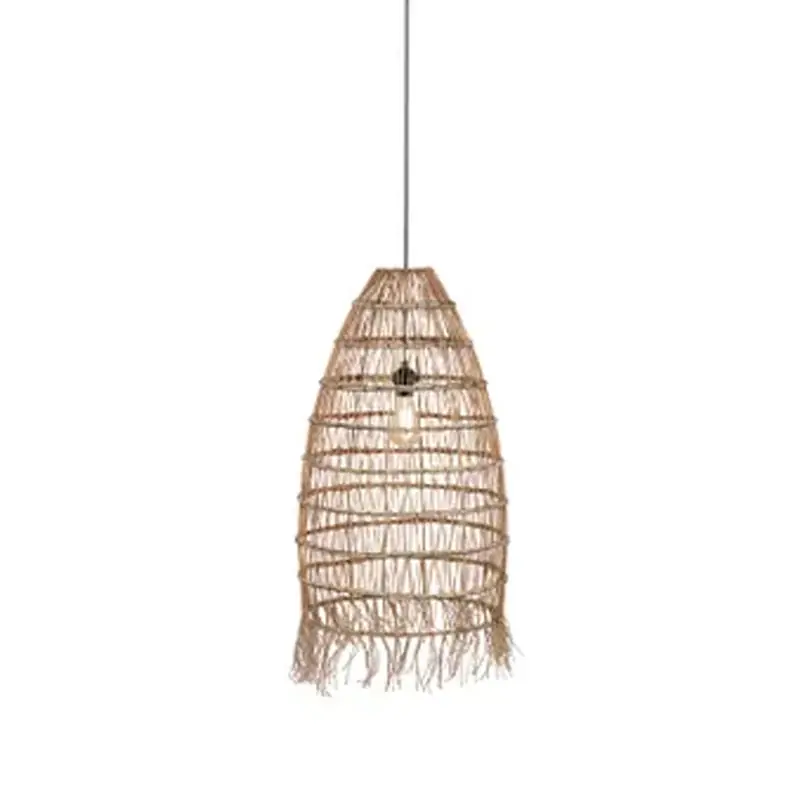 Super Prix Abat-jour pour suspension Lyna en jonc de mer – ⌀ 45 cm – marron
