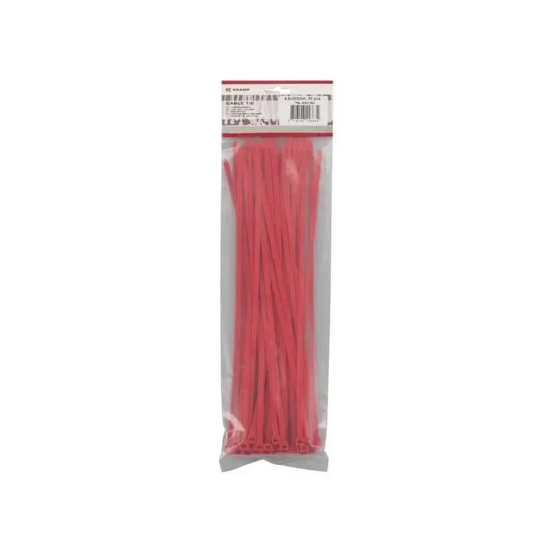 Serre-câbles 4,8x300mm rouge UNIVERSEL TRBL48300RED Authentique