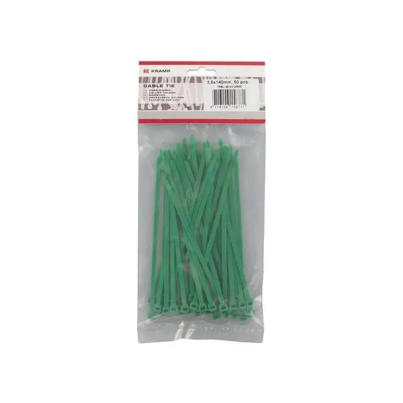 Serre-câbles 3,6x140mm vert UNIVERSEL TRBL36140GREE Offre Limitée