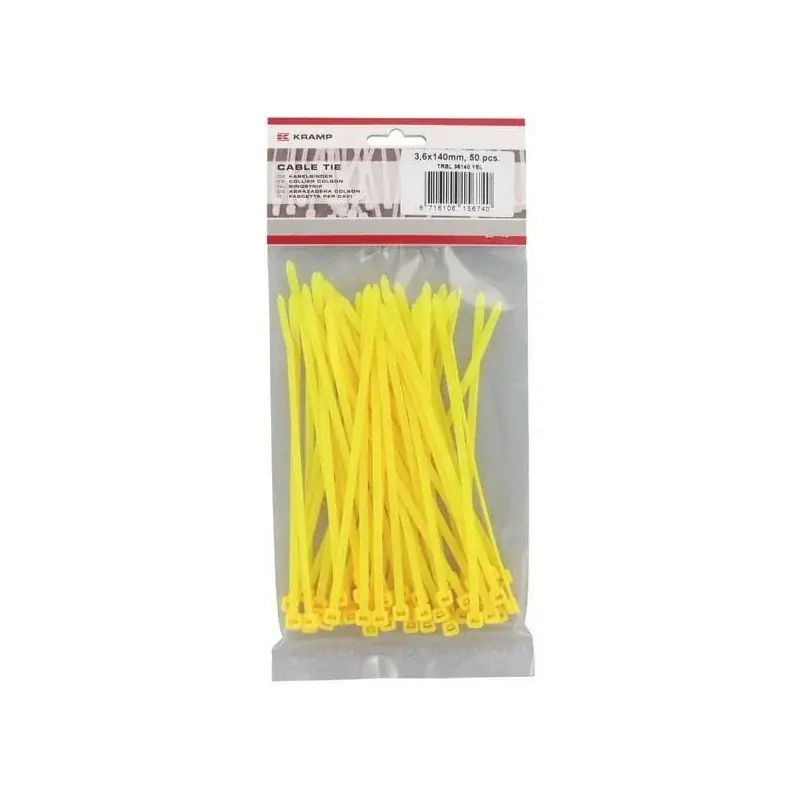 Serre-câbles 3,6x140mm jaune UNIVERSEL TRBL36140YEL Meilleure Vente