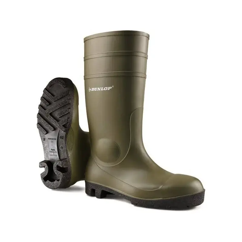 Usine Directe Botte verte avec embout en acier taille 44 DUNLOP 142VP44